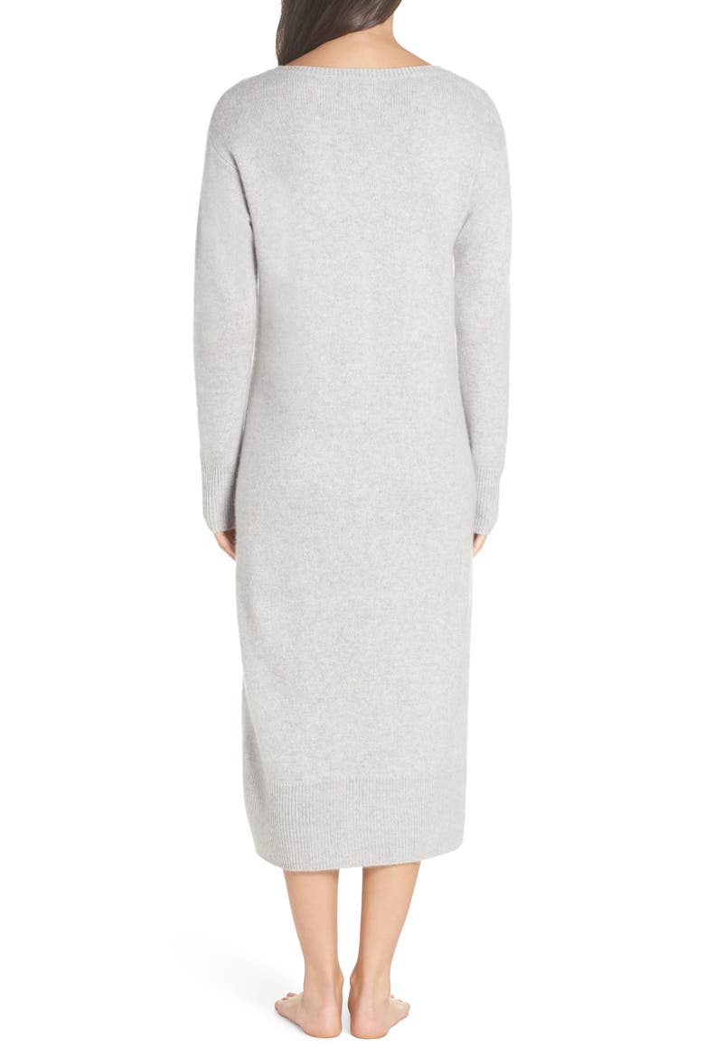 Cashmere & Silk Sweater Dress (Nordstrom Exclusive), Alternate, color, LT GREY HEATHER