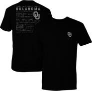 GREAT STATE CLOTHING Men's Black Oklahoma Sooners Camo Flag Panel T-Shirt