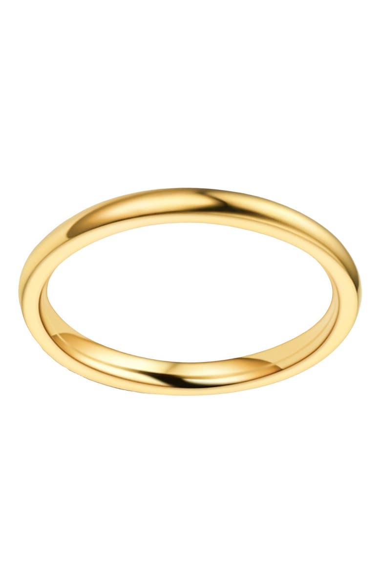 Donatello Gian Gold-Tone Sterling Silver Thin Wedding Band, Main, color,