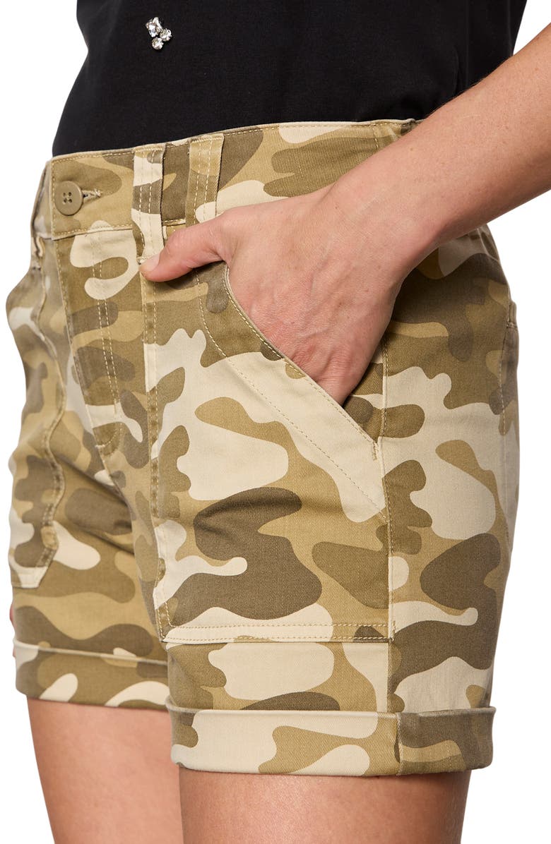 Sanctuary Wander On Camoflauge Shorts, Alternate, color, Canyon Camo Green/ Multi