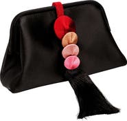 Serena Uziyel Alessa Black & Multicolor Tassel Pouch Bag