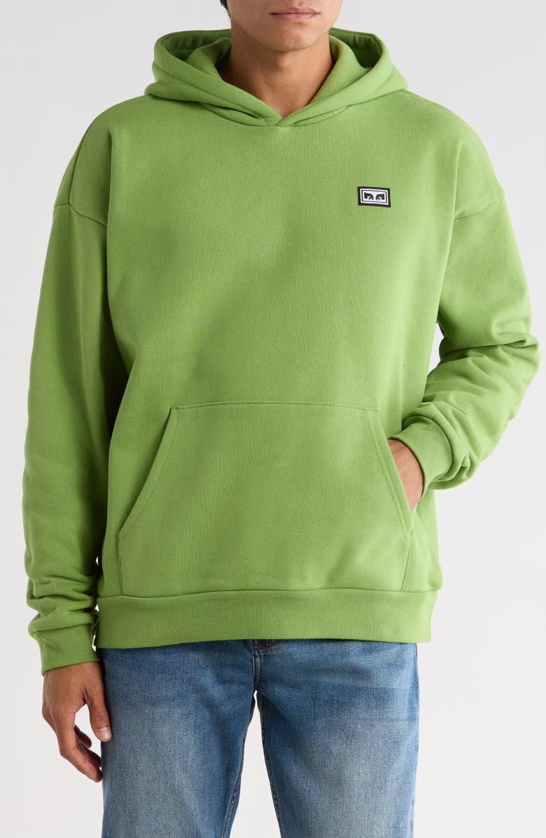 Obey New Visions Extra Heavyweight Hoodie, Main, color, Piquant Green