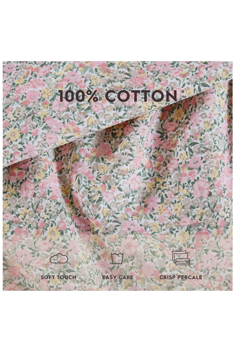Loveston Cotton Sheet Set, Alternate, color, PINK/ GREEN