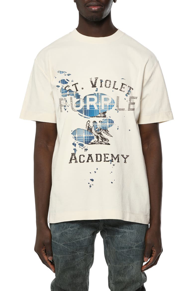 Textured Jersey Graphic T-Shirt, Main, color, OFF WHITE