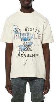 PURPLE BRAND Textured Jersey Graphic T-Shirt