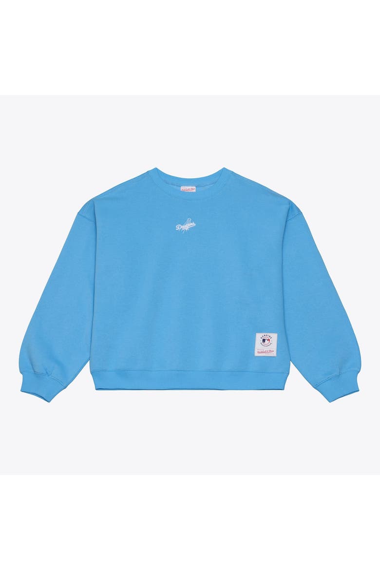 Men's Mitchell & Ness Light Blue Los Angeles Dodgers Insignia Fleece Sweatshirt, Main, color, Light Blue