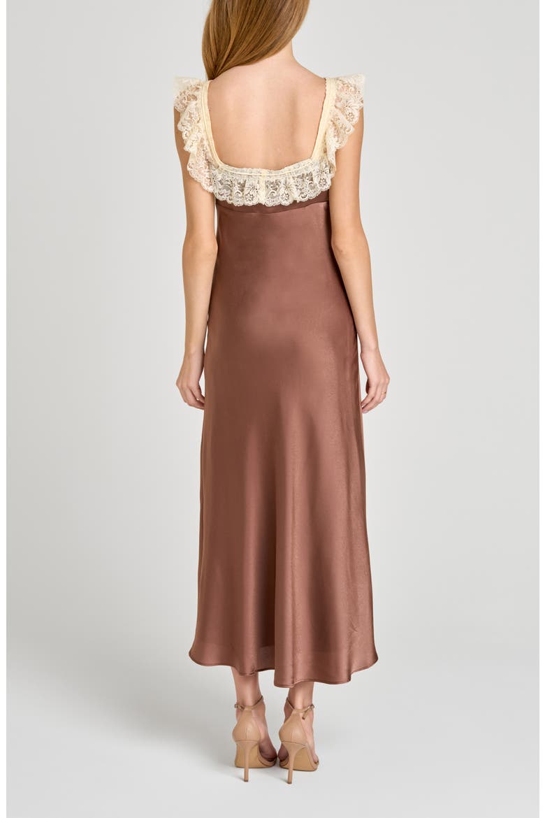 Ella Lace Trim Slipdress, Alternate, color, MOCHA