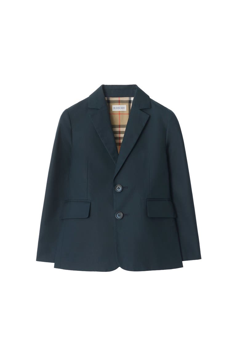 Cotton Tailored Jacket, Main, color, Navy
