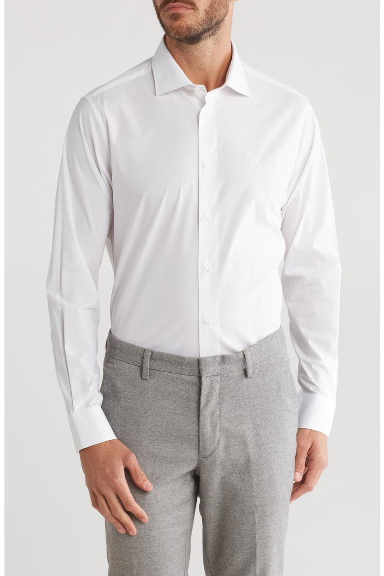 Comfort Fit Cotton Dress Shirt, Main, color, WHITE