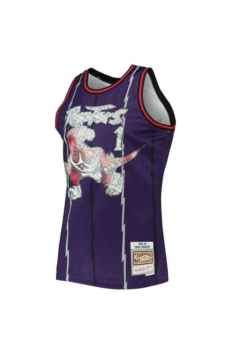 Mitchell & Ness Men's Mitchell & Ness Tracy McGrady Purple Toronto Raptors 1998/99 Hardwood Classics NBA 75th Anniversary Diamond Swingman Jersey, Alternate, color, 
