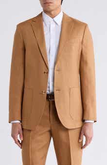 NORDSTROM RACK Solid Notch Lapel Linen Sport Coat