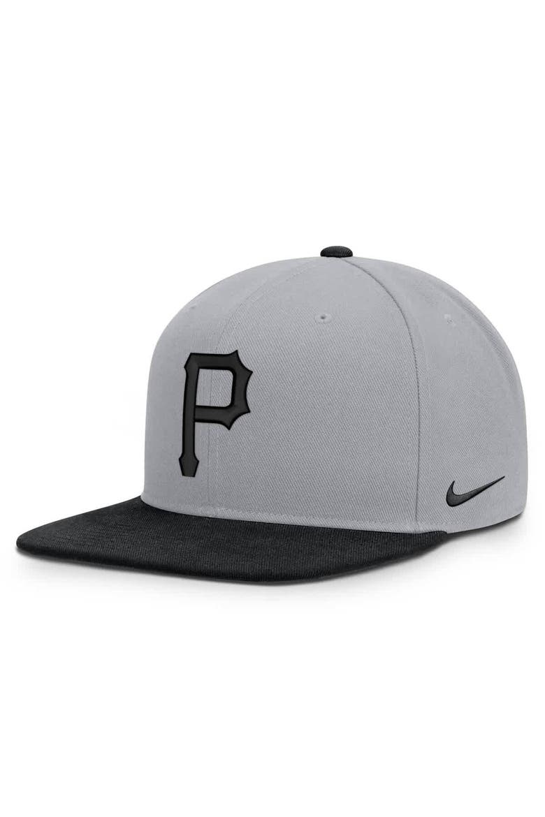 Men's Nike Gray/Black Pittsburgh Pirates Primetime Pro Dri-FIT Snapback Hat, Alternate, color, Gray