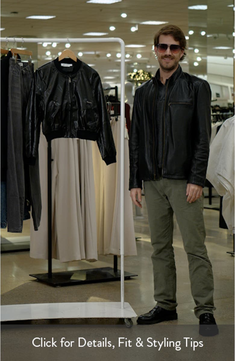 Faux Leather Bomber Jacket, sales video thumbnail