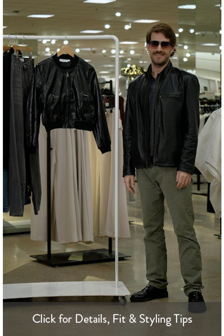 Faux Leather Bomber Jacket video