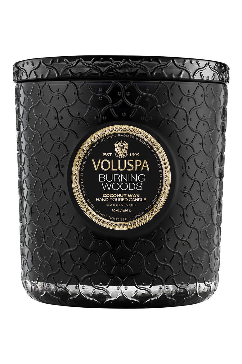 Burning Woods Boxed Luxe Candle, Alternate, color, NO COLOR