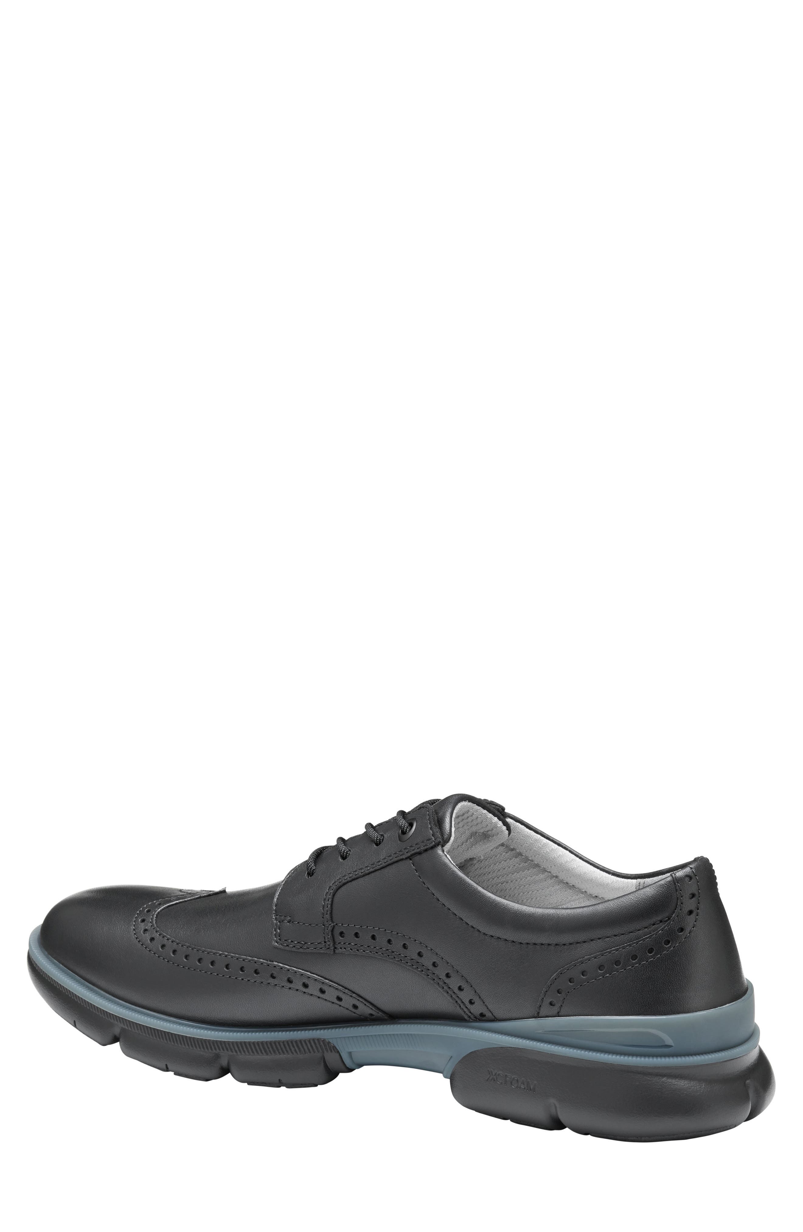 Johnston & Murphy Tanner Wingtip Waterproof Derby, Alternate, color, Black Waterproof Full Grain