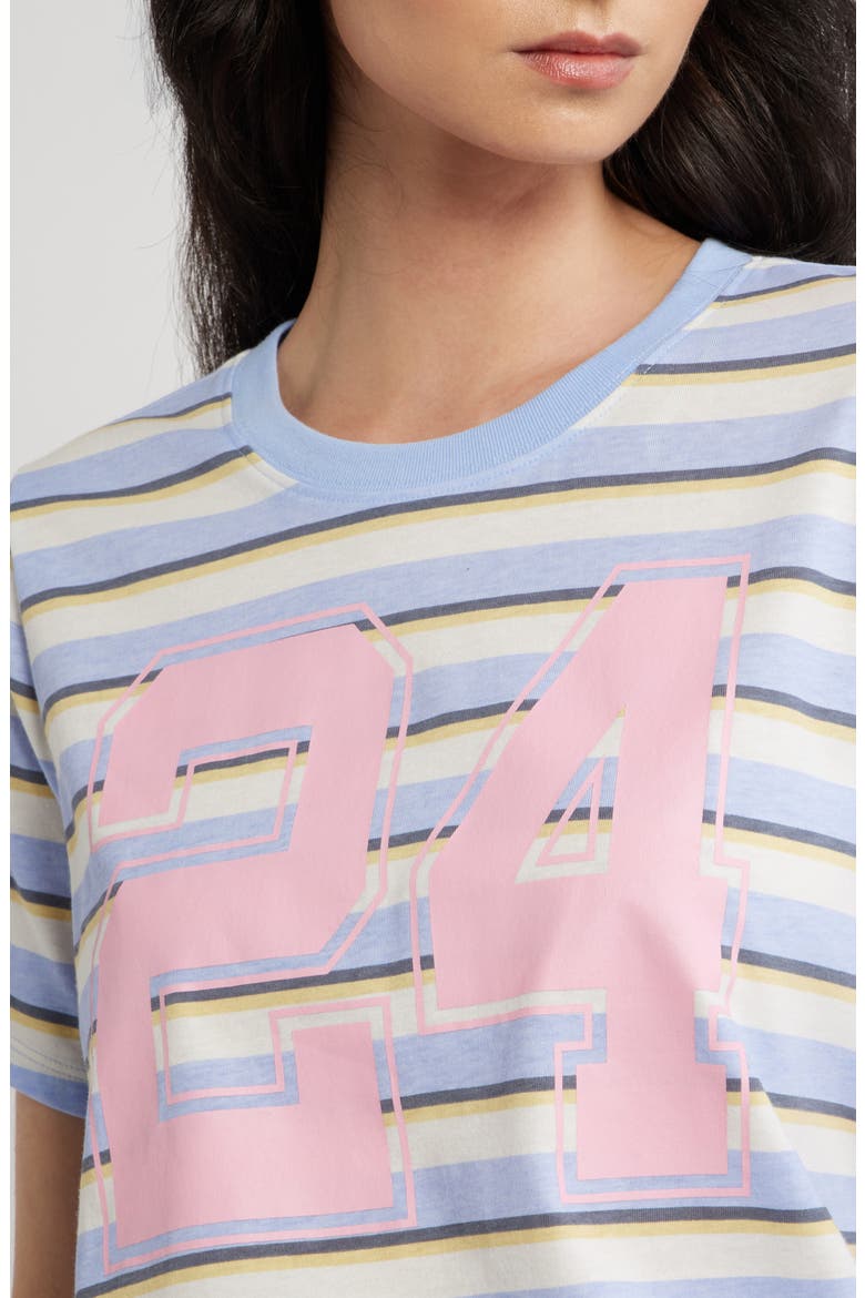 Striped 24 Graphic T-Shirt, Alternate, color, LIGHT BLUE