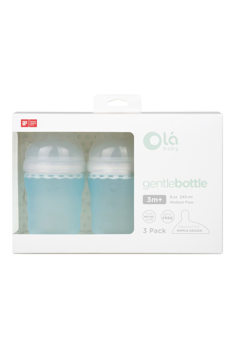3-Pack GentleBottle 8-Ounce Baby Bottles, Alternate, color, SKY