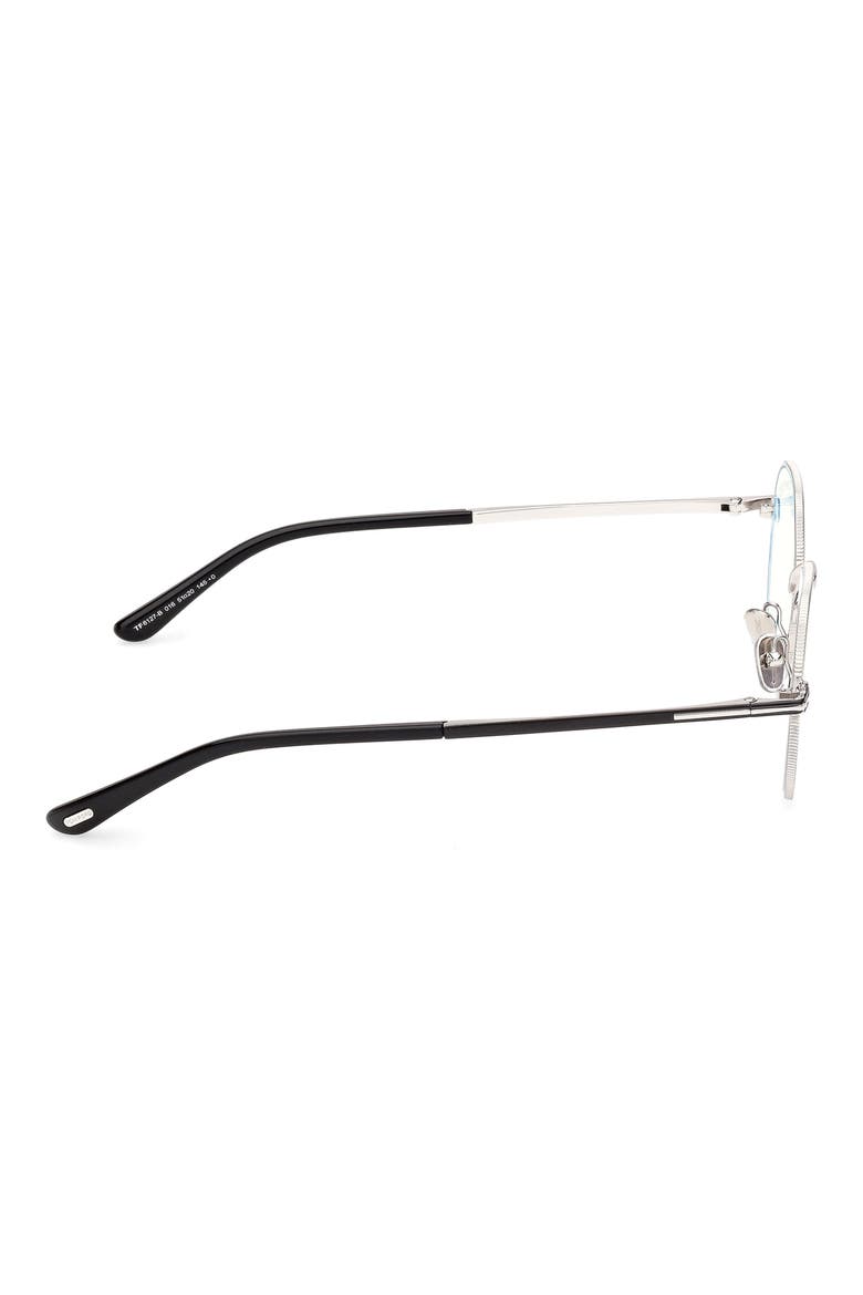 51mm Round Optical Glasses, Alternate, color, SHINY PALLADIUM / SHINY BLACK