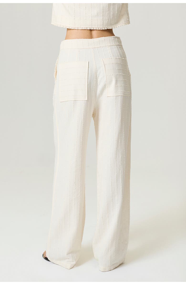 Nocturne Ruffle Trim Detailed Pants, Alternate, color, Ivory