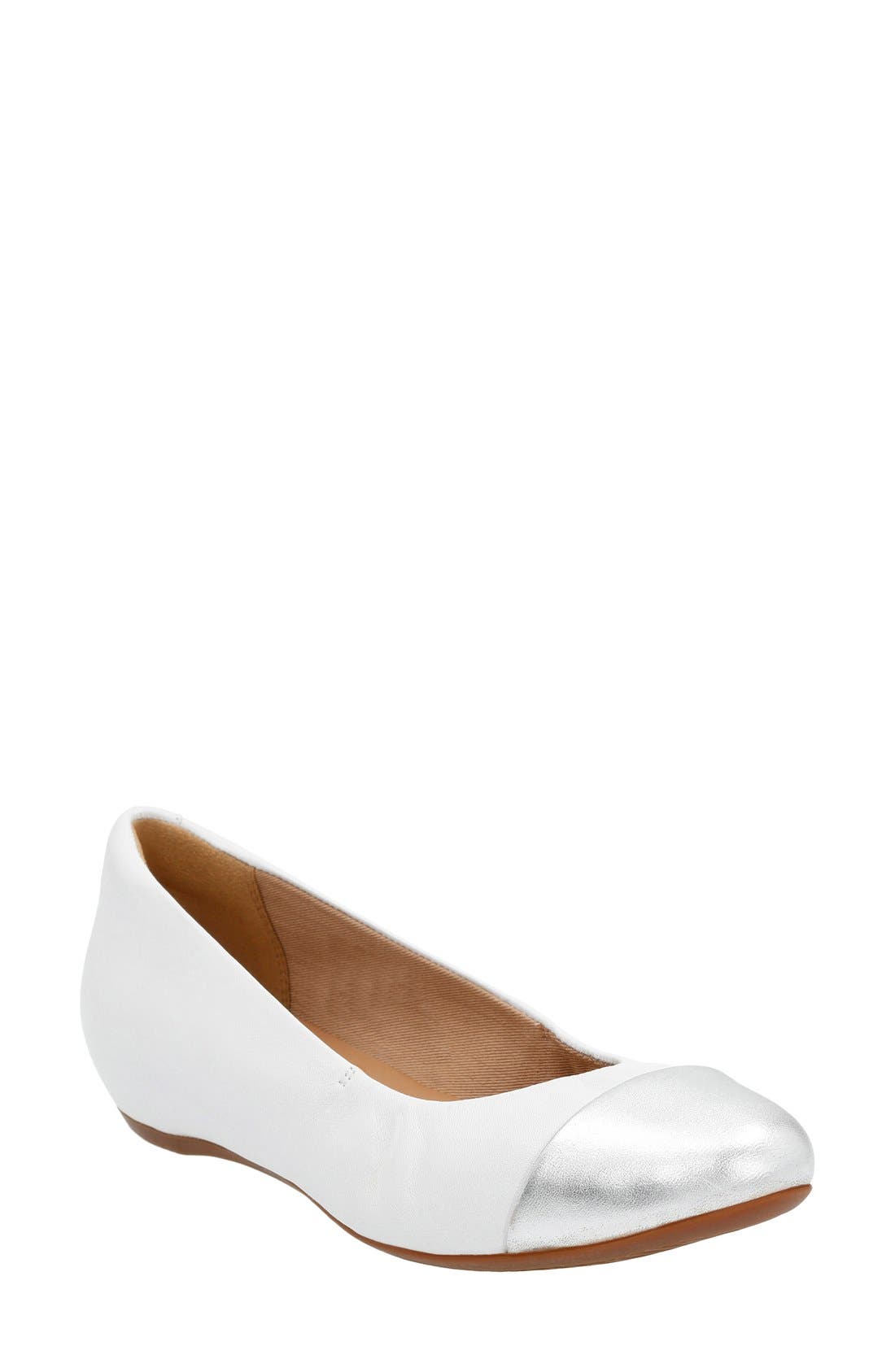 Clarks<sup>®</sup> 'Alitay Susan' Cap Toe Flat, Main, color, 