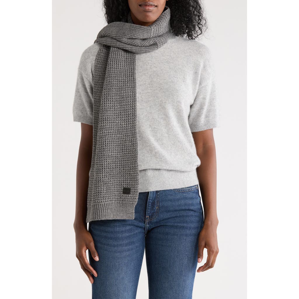 Allsaints Mixed Stitch Scarf In Gray