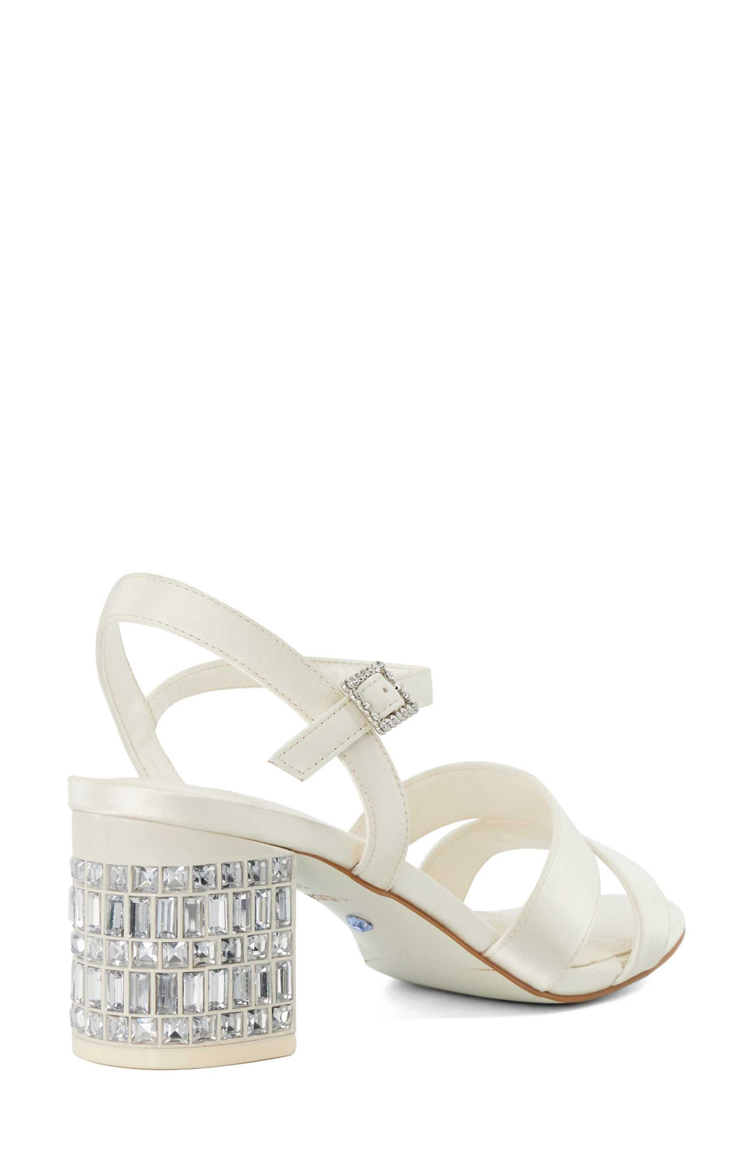 Dune London Matrimonie Sandal, Alternate, color, Ivory-Synthetic