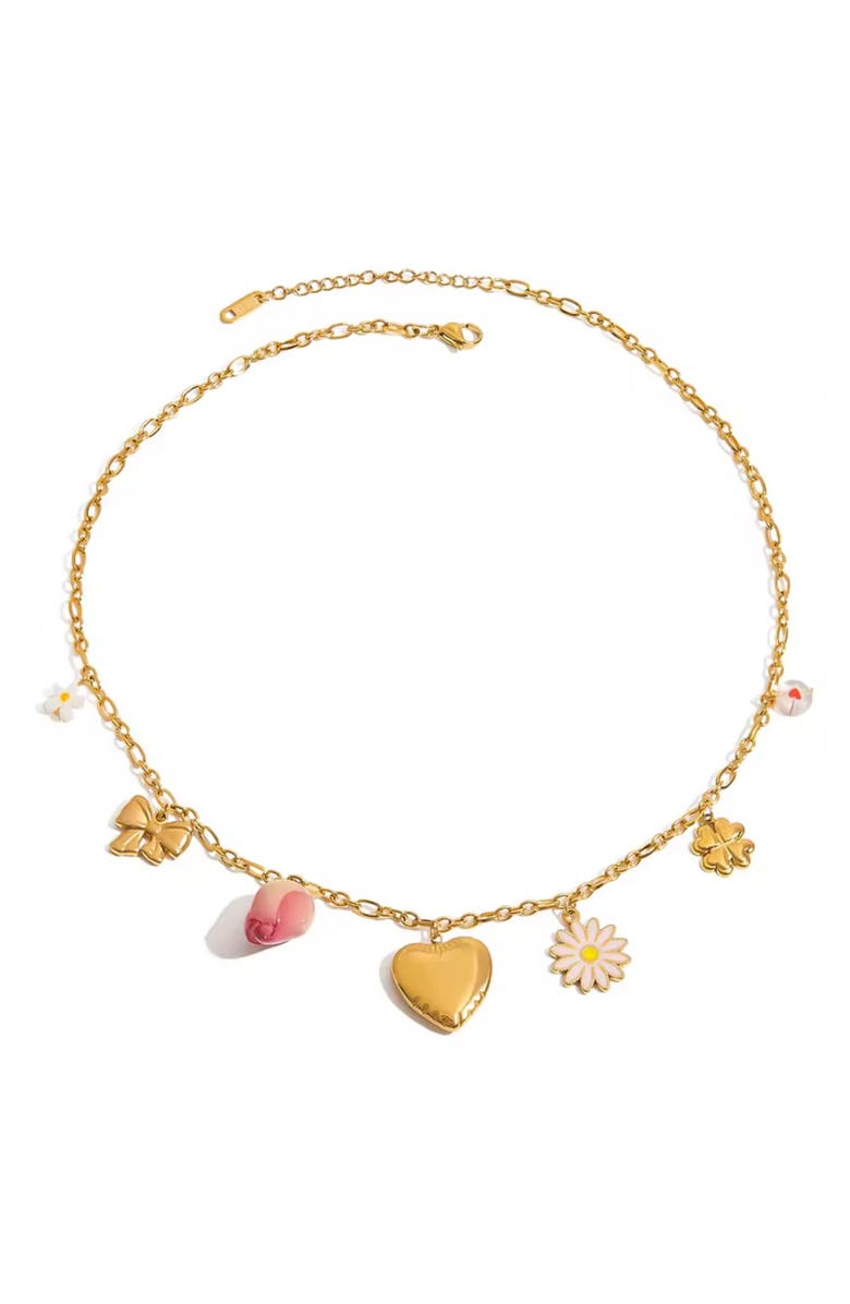 MacRae & Co. Charm Necklace, Main, color, Gold