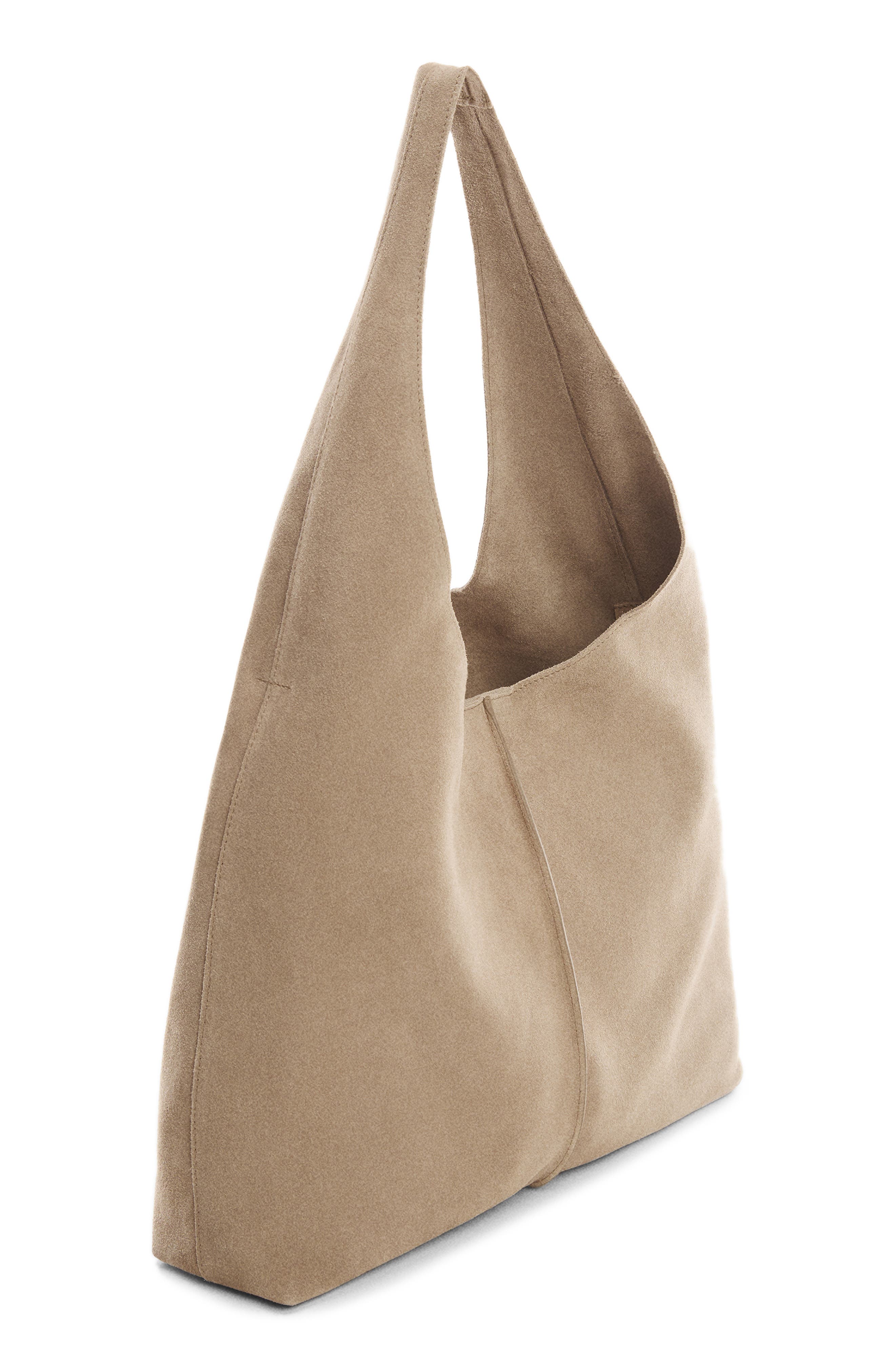 MANGO Suede Shopper Bag, Alternate, color, 