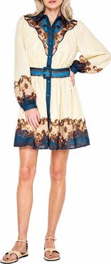 CIEBON Teya Long Sleeve Belted Shirtdress