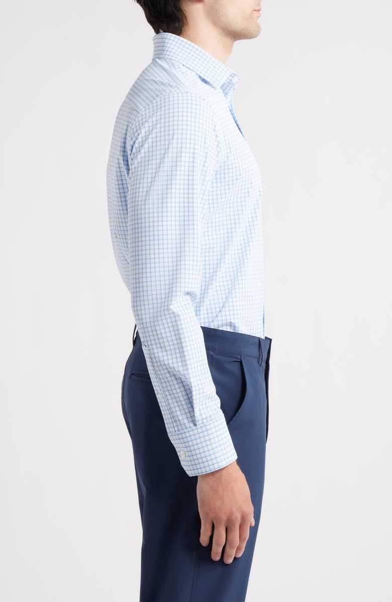 Mizzen+Main Leeward Trim Fit Check Button-Up Shirt, Alternate, color, Provence Logan Plaid