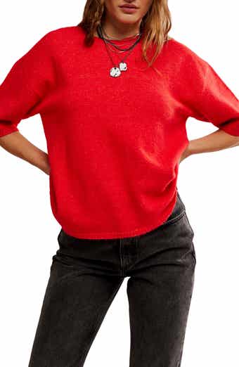 Free People Margot Oversize Short Sleeve Sweater