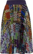 Maison Common Plissee Skirt With Geometrical Pattern