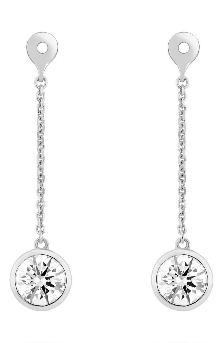 LIGHTBOX 1-Carat Lab Created Diamond Drop Earring Chain Enhancers, Alternate, color,