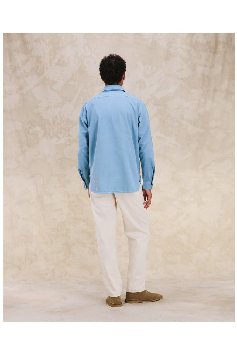 CPO Cotton Overshirt, Alternate, color, SKY