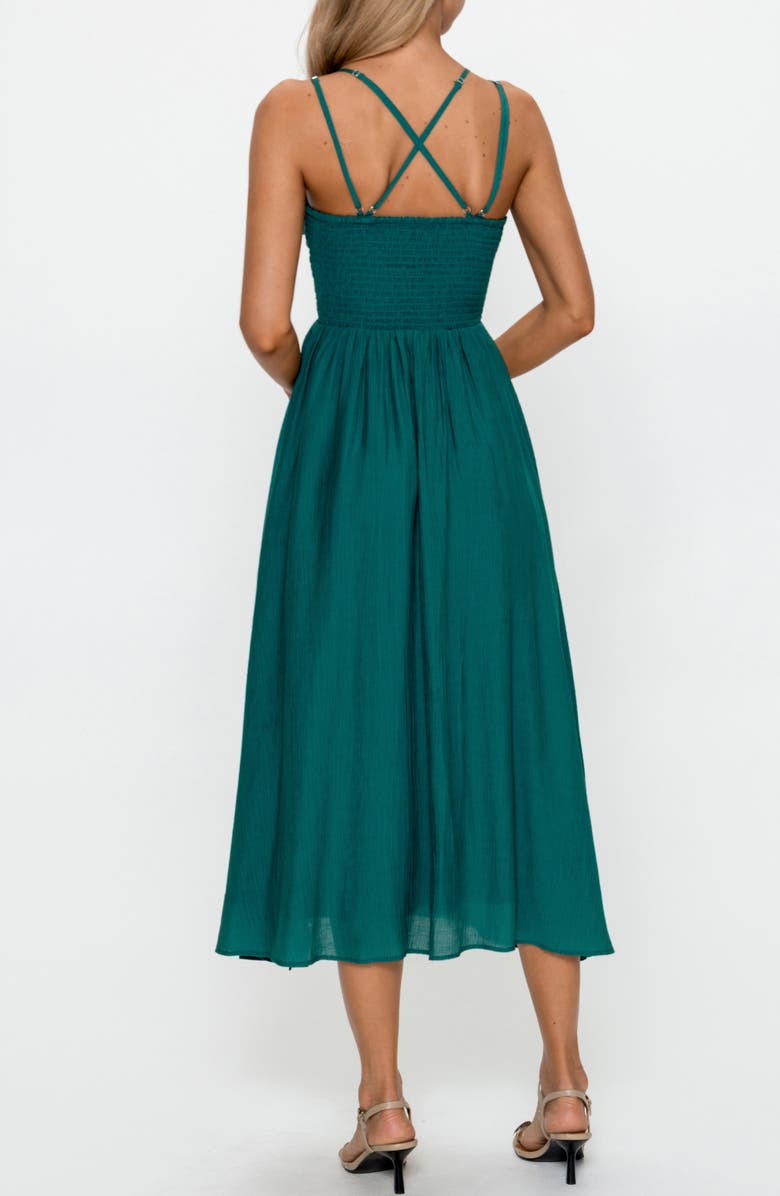 PS By Cupshe Smocked Strappy Midi Dress, Alternate, color,