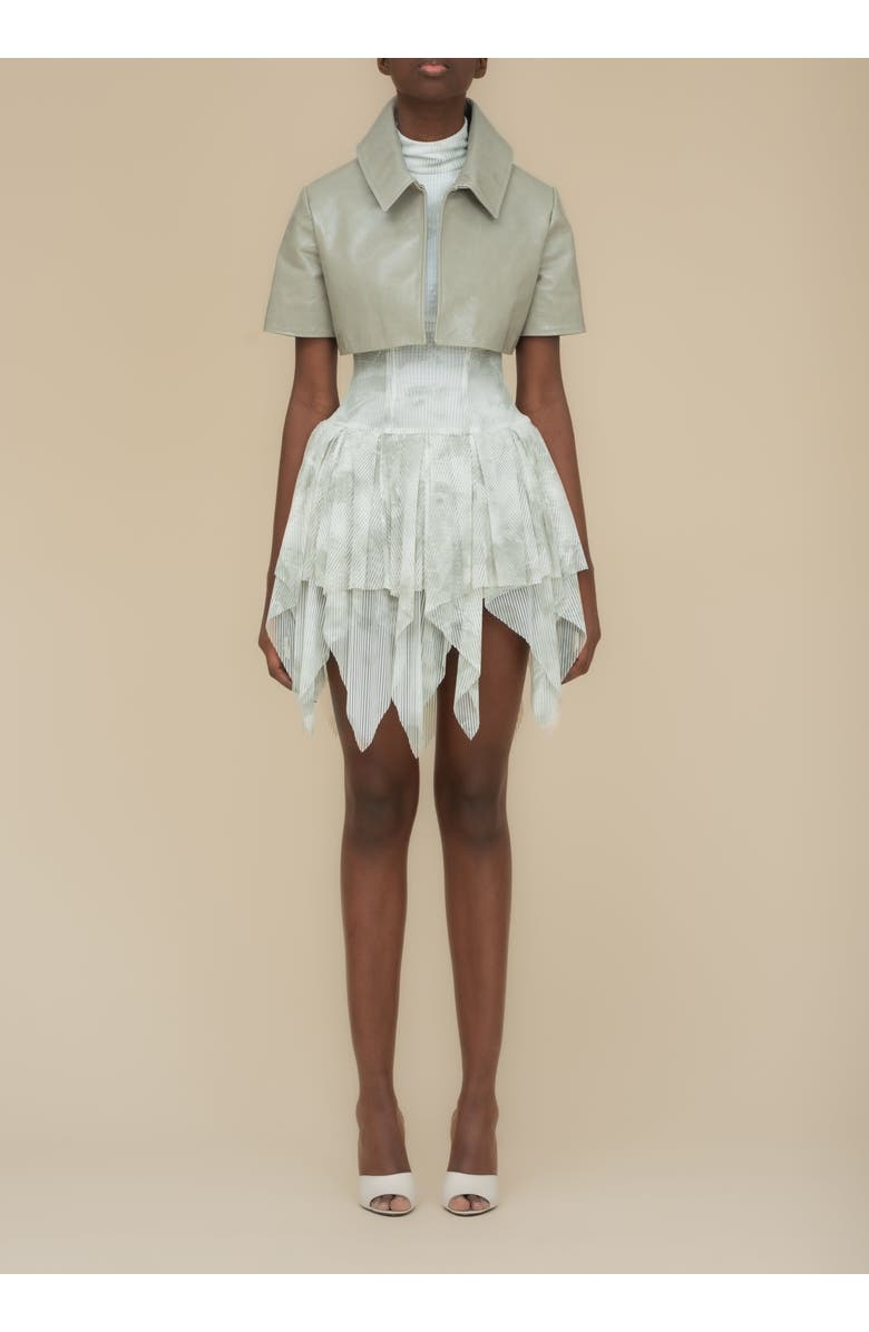 Contessa Mills Bella Printed Piquet Tulle Dress, Alternate, color, Sage