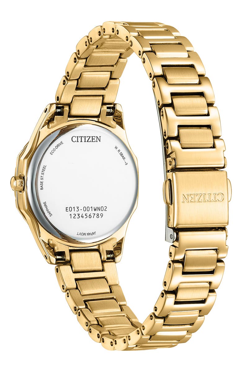 Citizen Diamond Bracelet Watch, 28mm, Alternate, color, Gold