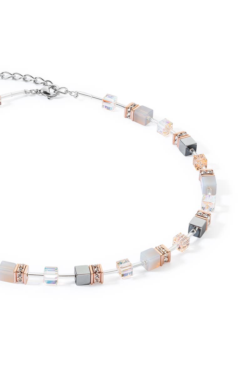 Geocube Iconic Precious Rose Gold Necklace, Alternate, color, Peach