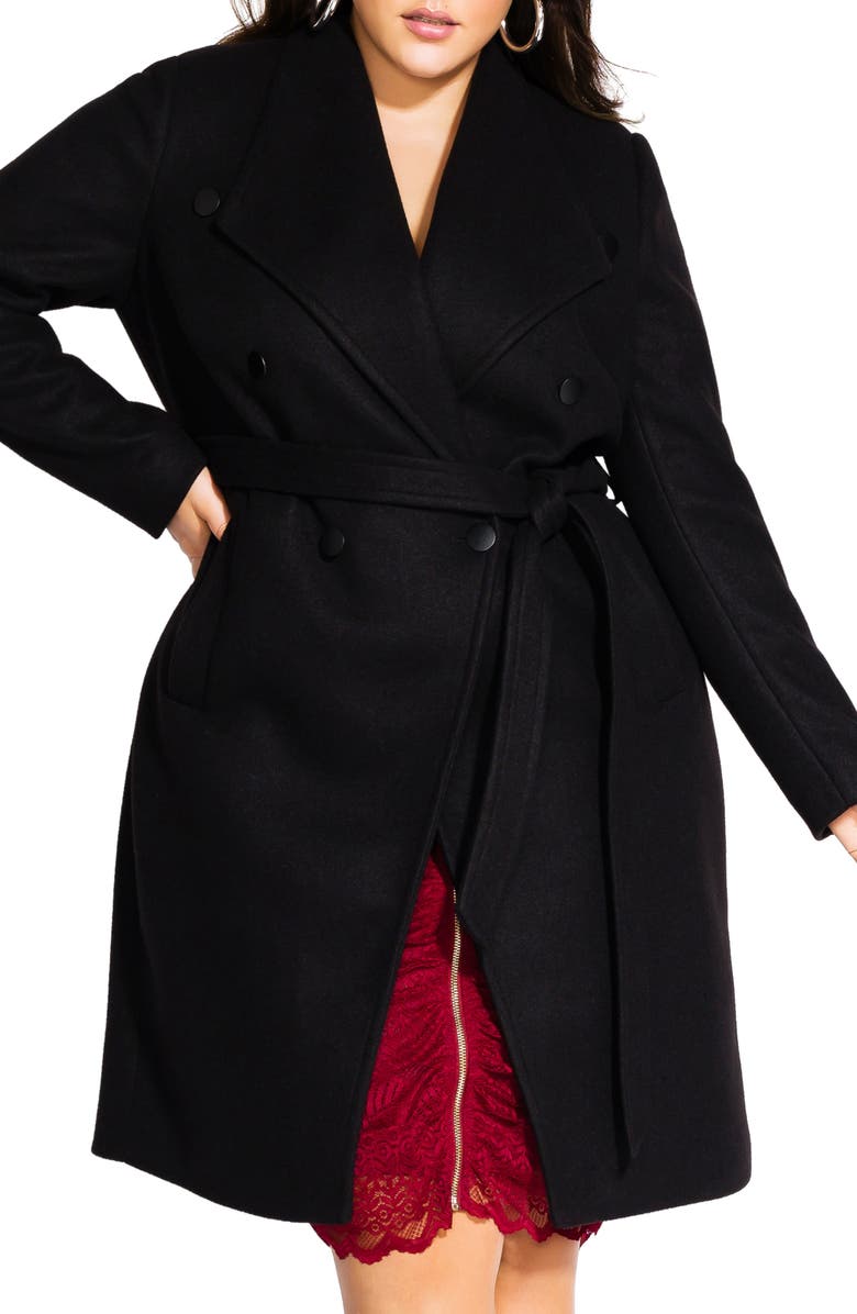 City Chic Sultry Military Coat, Main, color,