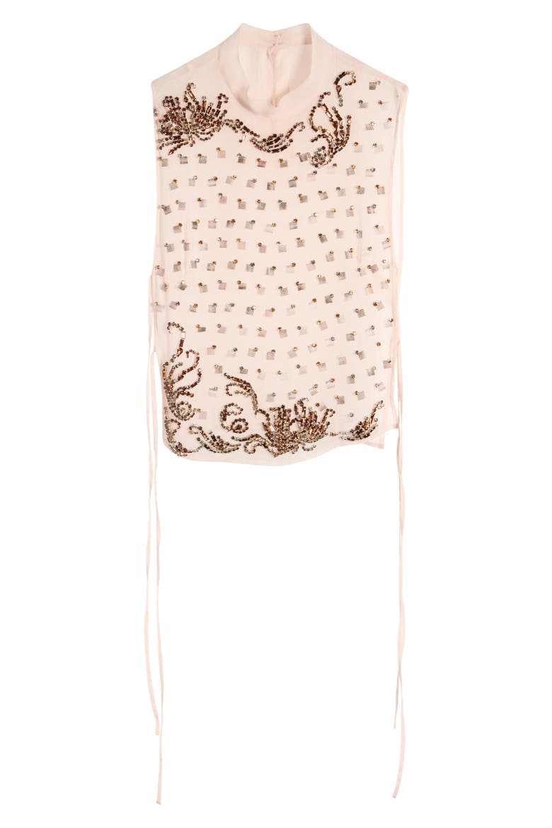 Carmasa Crystal Embellished Sleeveless Top, Alternate, color, BLUSH
