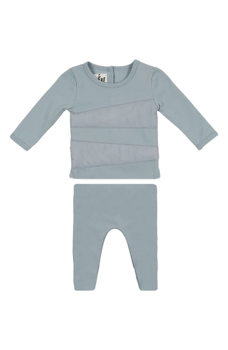 Manière Puffed Triangle Top & Leggings Set, Main, color, Powder Blue