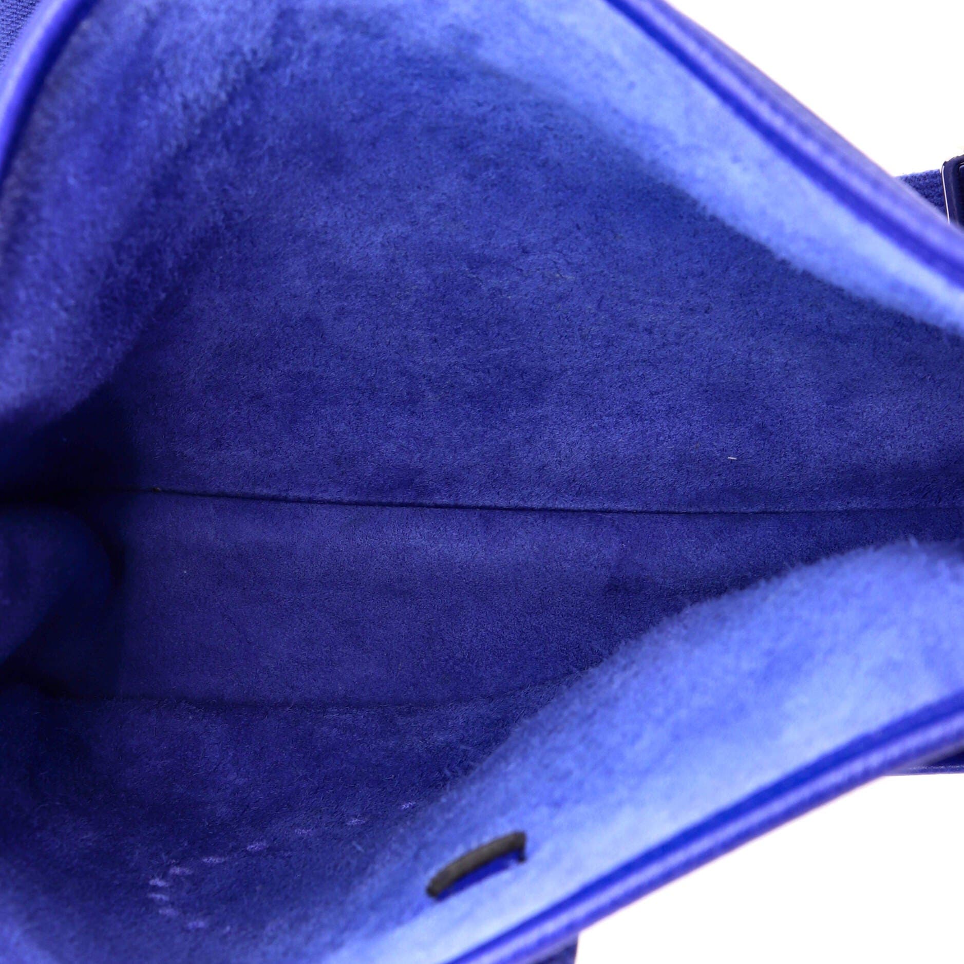 Pre-Owned Hermes Evelyne Bag Gen III Clemence PM, Alternate, color, Bleu Electrique