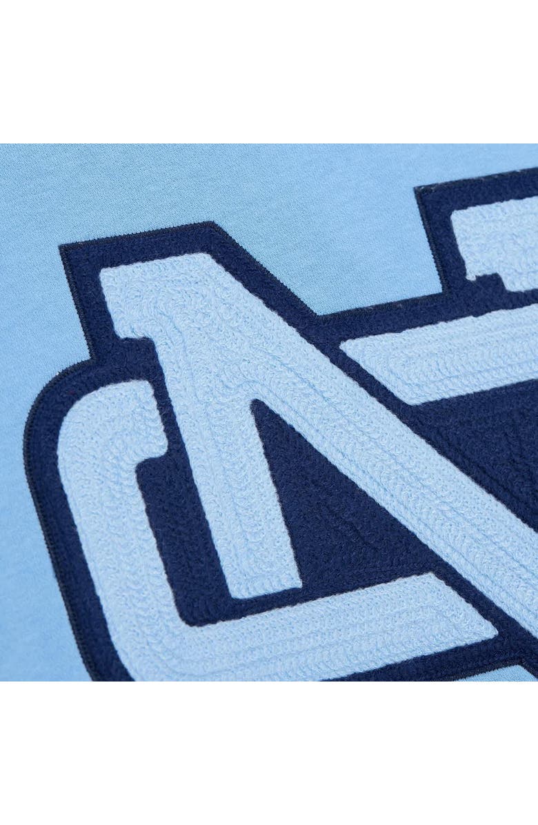 Mitchell & Ness Men's Mitchell & Ness Carolina Blue North Carolina Tar Heels Chainstich Fleece Pullover Hoodie, Alternate, color, 