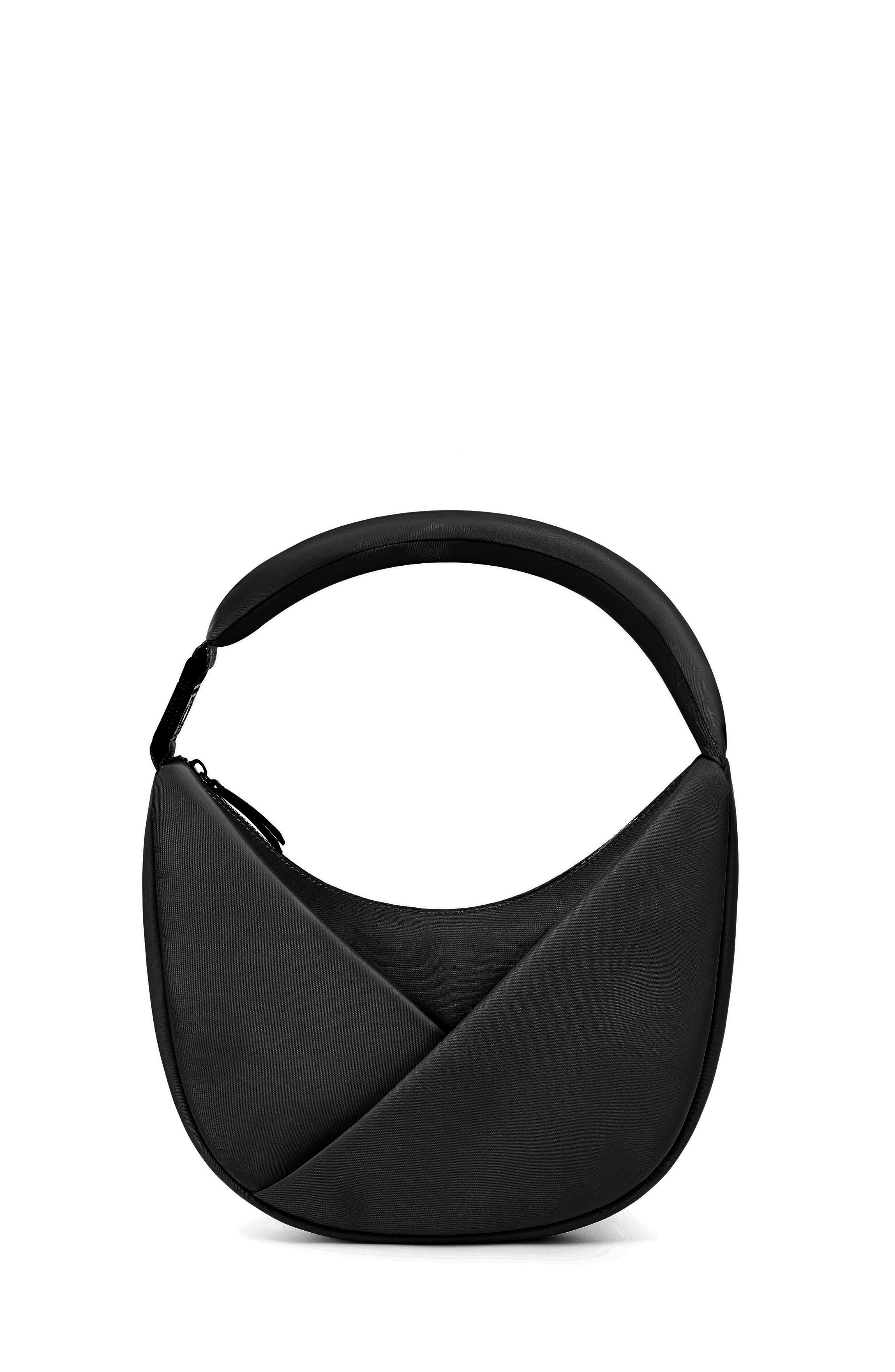 Origami Crescent Handbag Crossbody Bag For Women, Main, color, Black