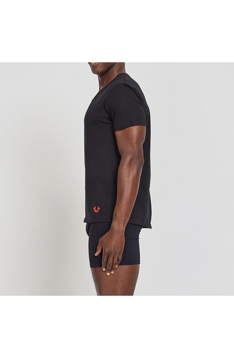 True Religion V-Neck Undershirts 4 Pack, Alternate, color, Black