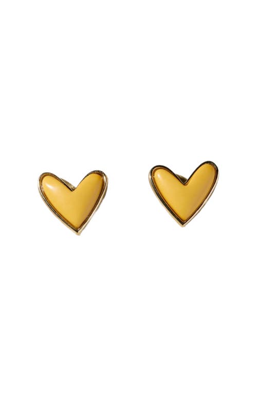 Nickel & Suede Sweetheart Stud Earrings