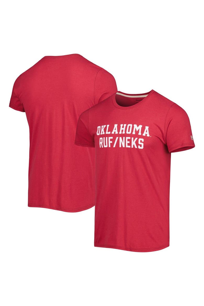 Men's Homefield Heathered Crimson Oklahoma Sooners RUF Vintage T-Shirt, Main, color, Crimson