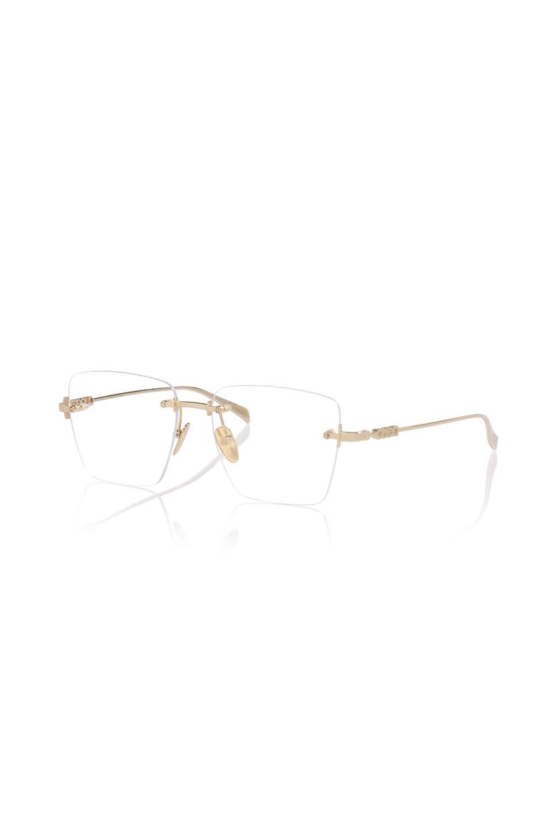 54mm Rectangle optical glasses, Main, color, Gold