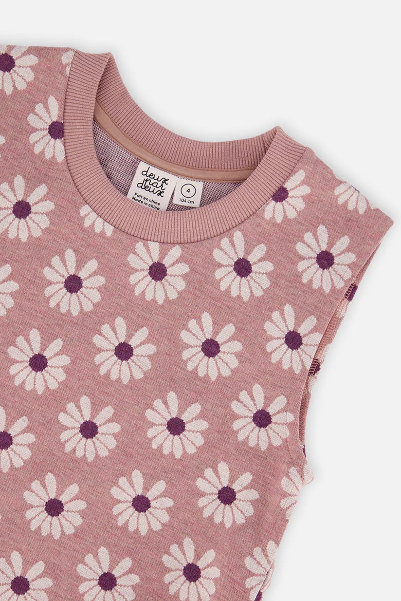 Floral Jacquard Button Front Vest, Alternate, color, Pink Printed Flowers